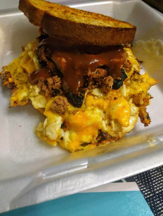 BRISKET EGG N CHEESE SANDWICH